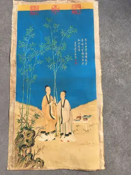 Китайский старинный свиток Ланг ши нин - пин ань Чуньсин, картина из рисовой бумаги