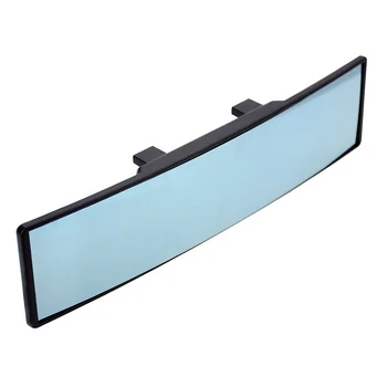 11,8-дюймовое 300-мм Синее зеркало заднего вида с универсальной посадкой, Широкоугольное Панорамное Зеркало заднего вида для салона Автомобиля
