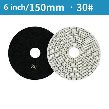 1шт 6 дюймов 150 мм Сухие/Влажные алмазные полировальные площадки Гибкие Шлифовальные диски для Гранита, Мрамора, камня, бетона, Мраморного Шлифовального диска