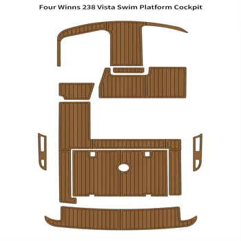 Four Winns 238 Vista Плавательная платформа Кокпит Лодка EVA Пена Палуба из Тикового дерева Коврик Для пола