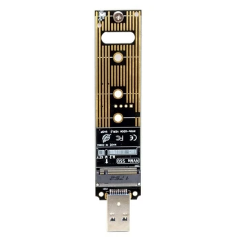M.2 Nvme Ssd к USB-адаптеру, M.2 Ssd для ввода карты памяти, Высокопроизводительный мостовой чип Usb 3.1 Gen 2 10 Гбит/с, используется в качестве портативного твердотельного накопителя, U