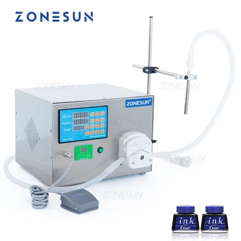 ZONESUN ZS-GEL80 Полуавтоматический перистальтический насос, наполнитель для бутылок с водой, глазные капли, машина для розлива сока
