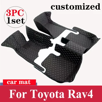 Автомобильные коврики для Toyota Rav4 2020 2019 (XA50 50) Аксессуары для авто интерьера, водонепроницаемые защитные чехлы, кожаные ковры Rav 4