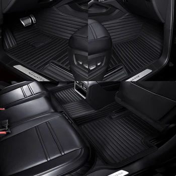 Автомобильные Коврики из искусственной кожи на заказ для Mitsubishi Pajero 2008-2011 года выпуска Детали интерьера Автомобильные Аксессуары Ковер