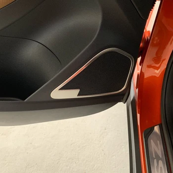 Аксессуары из нержавеющей стали для MG ZS 2018 2019 2020, автомобильный внутренний динамик, звуковой рожок, накладка, наклейка, автомобильный стайлинг 4 шт.