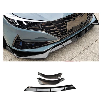 Высококачественная передняя губа для обновления Hyundai SONATA 2021-2022 ABS Разветвитель для губ переднего бампера