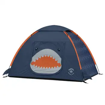 детская палатка для кемпинга на 2 персоны - темно-синий/оранжевый/серый цвет, одна комната