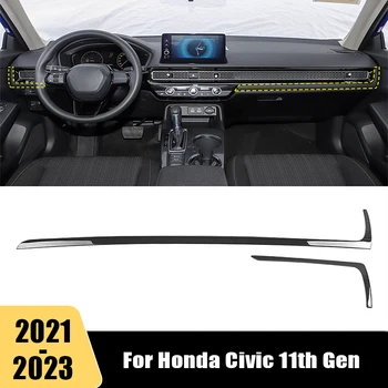Для Honda Civic 11th Gen 2021 2022 2023, Наклейки на крышку воздуховода Центрального управления автомобиля из нержавеющей стали, Аксессуары для украшения интерьера