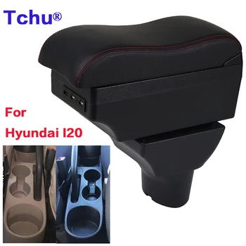 Для Hyundai I20, коробка для подлокотников 2012, коробка для подлокотников автомобиля Hyundai i20, модификация интерьера, USB-зарядка, Пепельница, автомобильные аксессуары