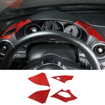 Для Mazda MX-5 2016-2023 Мягкая крышка приборной панели из углеродного волокна с обеих сторон, декоративная наклейка, аксессуары для модификации интерьера