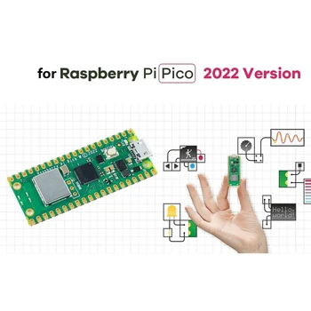 Для Raspberry Pi Pico W + Акриловый чехол + Кабель Micro-USB RP2040 Двухъядерный 2 Мбайт Флэш-Беспроводной Wifi Комплект для разработки