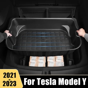 Для Tesla Model Y 2021 2022 2023, Боковой ящик для хранения в багажнике Автомобиля, Огнетушитель, Украшение Перегородки, Органайзер, Аксессуары
