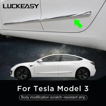 Для Tesla Модель 3 Накладка на дверь из нержавеющей Стали Против Царапин, Противоударная Накладка Model3 2023, Декоративная Накладка На Боковую юбку Двери