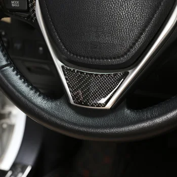 Для Toyota Corolla 2014-2018 Рулевое колесо Автомобиля Декоративная нашивка из углеродного волокна Аксессуары для интерьера 1 шт