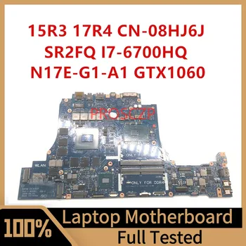 Материнская плата CN-08HJ6J 08HJ6J 8HJ6J Для DELL 15 R3 17 R4 Материнская плата ноутбука LA-D751P С SR2FQ I7-6700HQ GTX1060 100% Работает хорошо