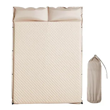 Походный матрас самонадувающийся Коврик Утолщающийся 5 см, спальный коврик для 2 человек, надувной матрас с подушкой