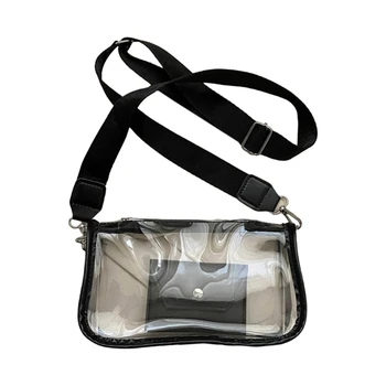 Прозрачная сумка через плечо, сумка с кошельком для женщин, прозрачные сумки для девочек