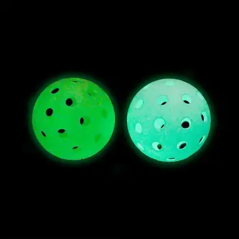 Уличные Светящиеся шарики для Пиклбола с 40 Лунками 74 мм, Шарики для Пиклбола, Ночной Светло-Зеленый Шар, Светящийся В темноте, Соревновательный Пиклбол