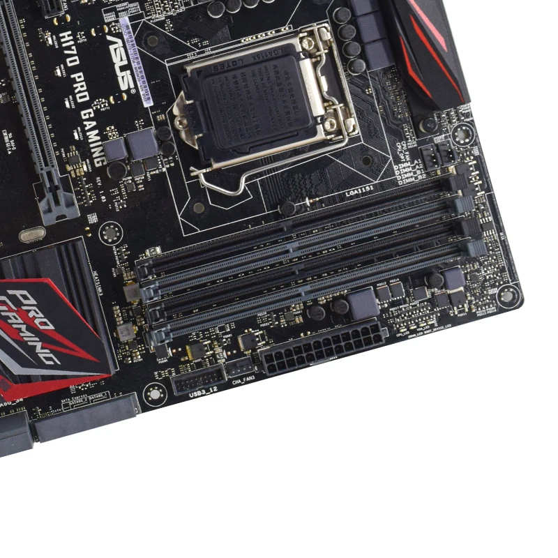 Материнская плата LGA 1151 Asus H170 PRO GAMING DDR4 Intel H170 H170M с поддержкой Core i7/i5/i3 CPU USB3.0 DVI SATA3 PCI-E X16 ATX
