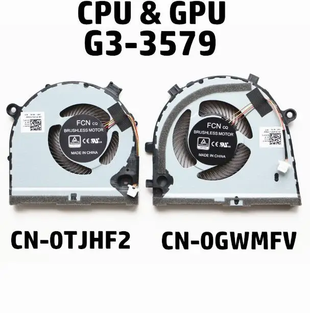 Вентилятор охлаждения процессора GPU для Dell inspiron Game G3 3579 3779 G5 5587 TJHF2 GWMFV 0TJHF2 0GWMFV DFS481105F20T FKB6 FKB7