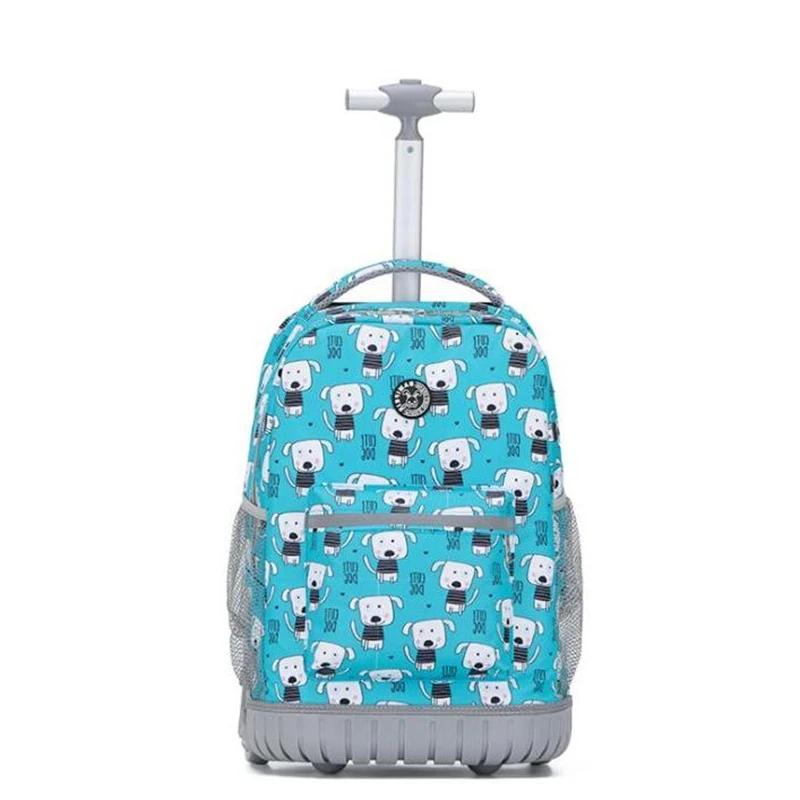 Детский школьный рюкзак на колесиках для девочек, 18-дюймовый школьный рюкзак на колесиках, сумка на колесиках, дорожная сумка-тележка для подростков