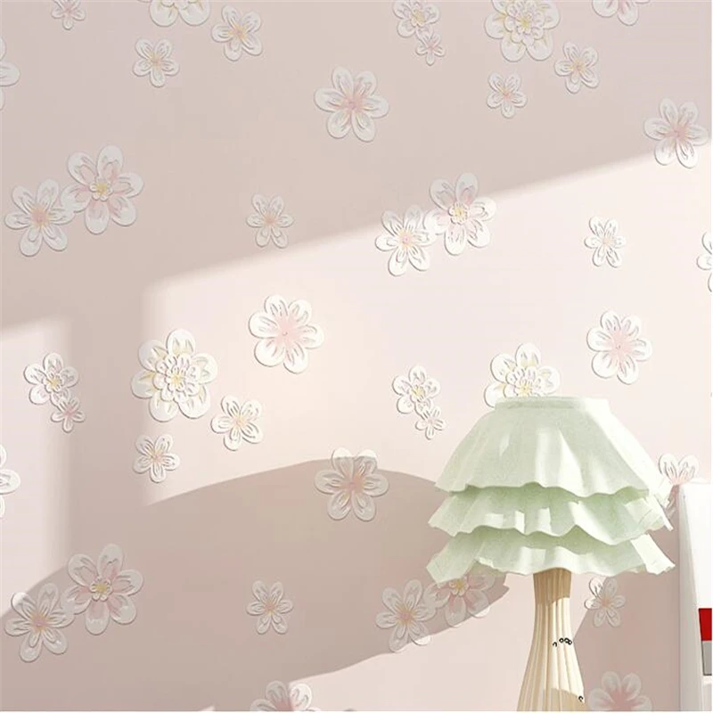 beibehang Розовый пасторальный цветок нетканые материалы обои для стен 3 d papel de parede 3d ТВ фон обои для домашнего декора