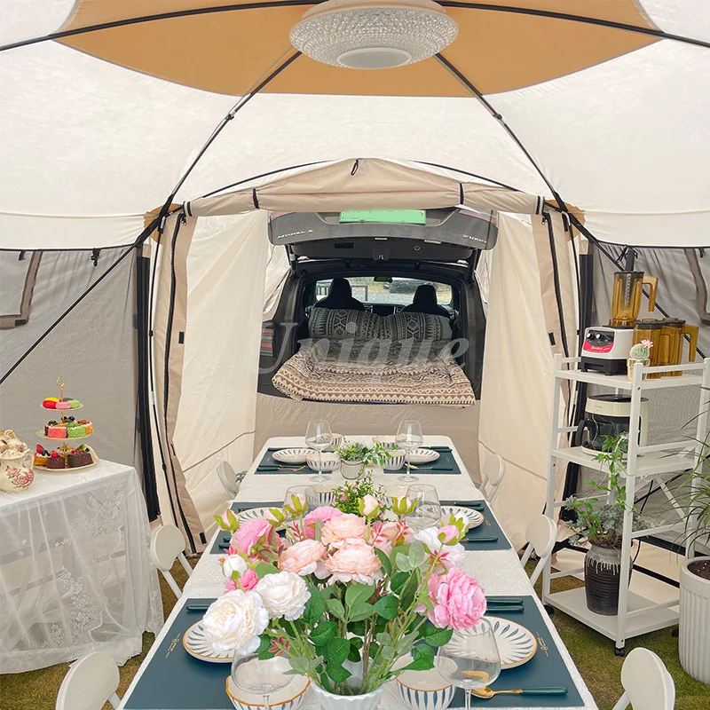 Автомобильный тент от солнца, Автомобильные палатки для кемперов SUV RV, Удлинитель для кемпинга, Универсальный навес, Путешествующая семья