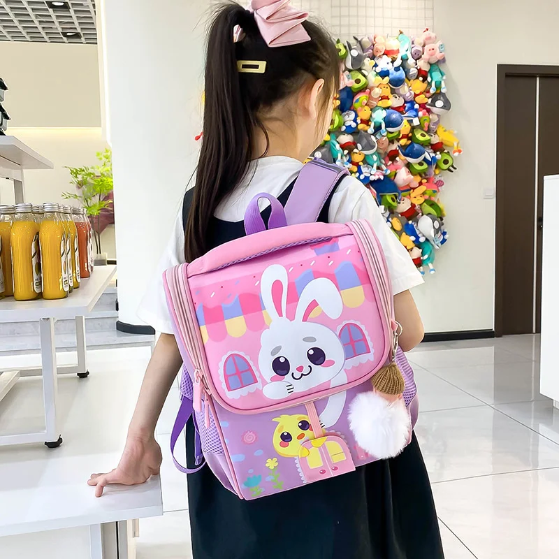 Детский милый рюкзак с рисунком мультяшного кролика, рюкзак для детского сада, Водонепроницаемый суперлегкий мужской школьный рюкзак с сокровищами