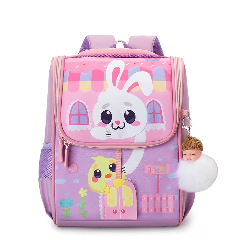 Детский милый рюкзак с рисунком мультяшного кролика, рюкзак для детского сада, Водонепроницаемый суперлегкий мужской школьный рюкзак с сокровищами