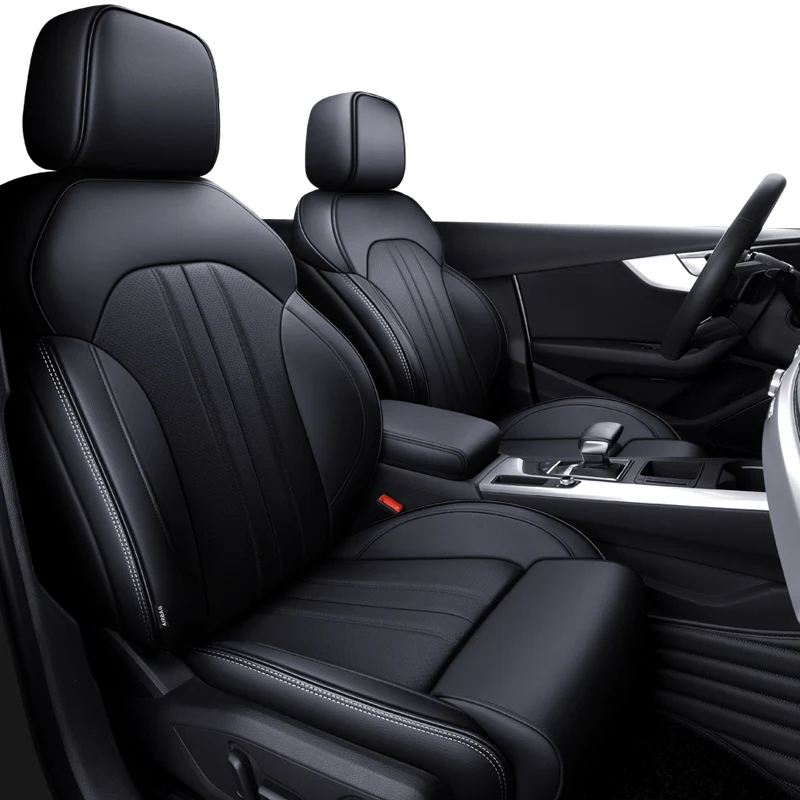 Автомобильные Аксессуары Индивидуальной Подгонки, Чехлы для сидений на 5 мест, Полный комплект Из высококачественной Кожи, специально предназначенные для Audi A4 A6 A3 Q5 Q7 TT A7 Q3