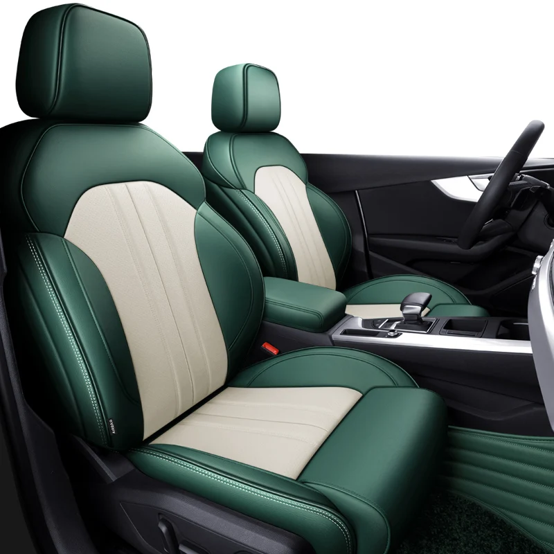 Автомобильные Аксессуары Индивидуальной Подгонки, Чехлы для сидений на 5 мест, Полный комплект Из высококачественной Кожи, специально предназначенные для Audi A4 A6 A3 Q5 Q7 TT A7 Q3