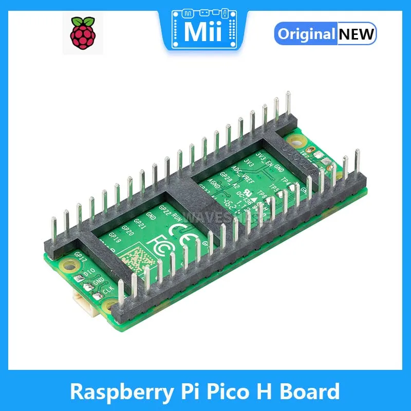 Плата микроконтроллера Raspberry Pi Pico H на базе официального двухъядерного процессора RP2040 264 КБ SRAM